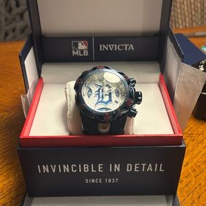 Invicta MLB Watch with Blue and Red Details